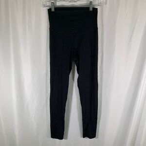 Aerie Leggings Women's Medium Solid Black Pull On Stretchy High Rise